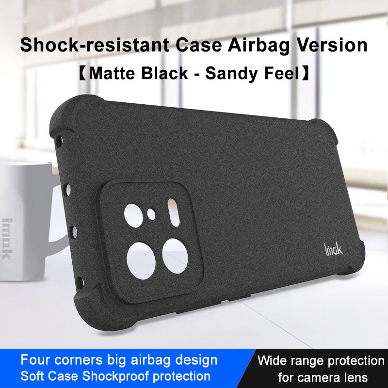 IMAK pro Xiaomi 13 5G matný měkký kryt TPU na telefon Čtyři rohový airbag nárazuvzdorný obal odolný proti pádu IMAK pro Xiaomi 13 5G matný měkký kryt TPU na telefon Čtyři rohový airbag nárazuvzdorný obal odolný proti pádu